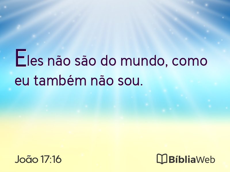 João 17:16 em imagem para compartilhar