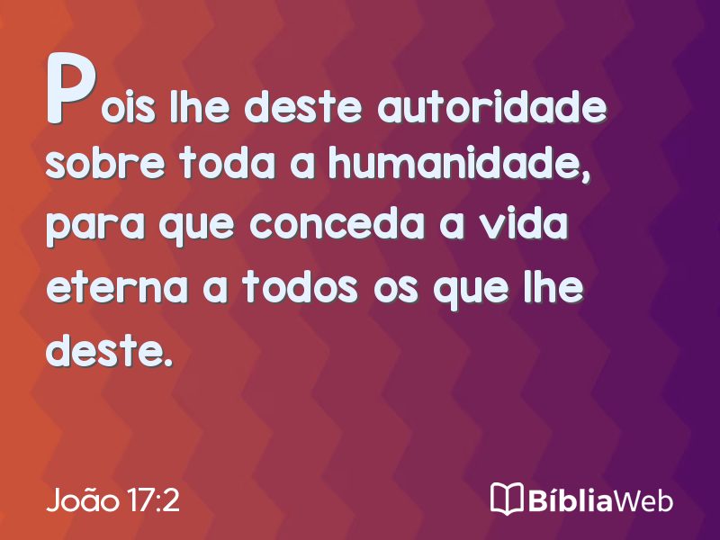 João 17:2 em imagem para compartilhar