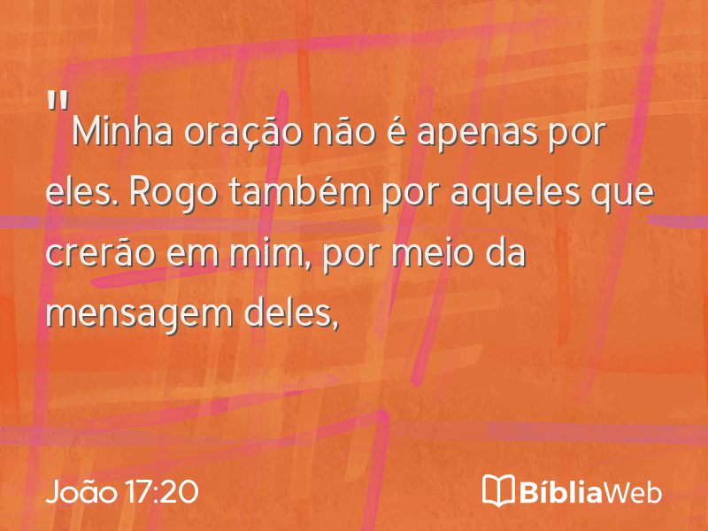 João 17:20 em imagem para compartilhar