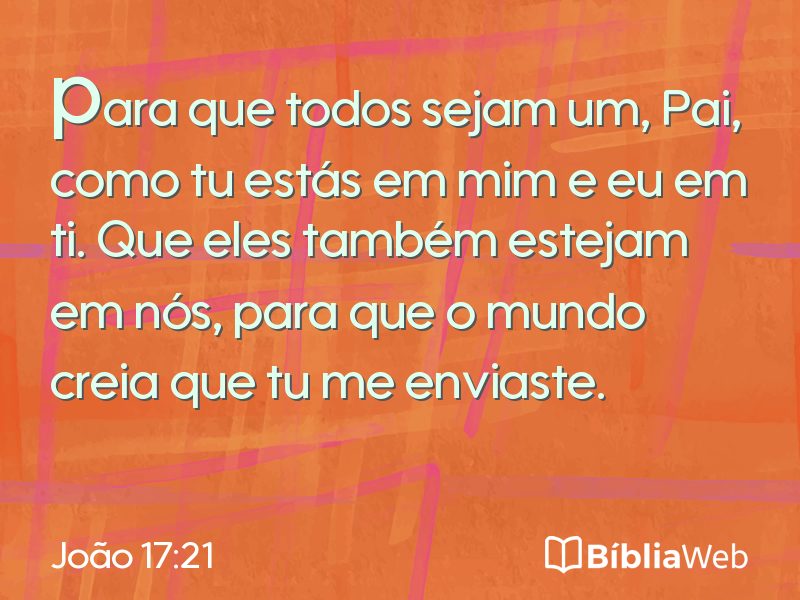João 17:21 em imagem para compartilhar