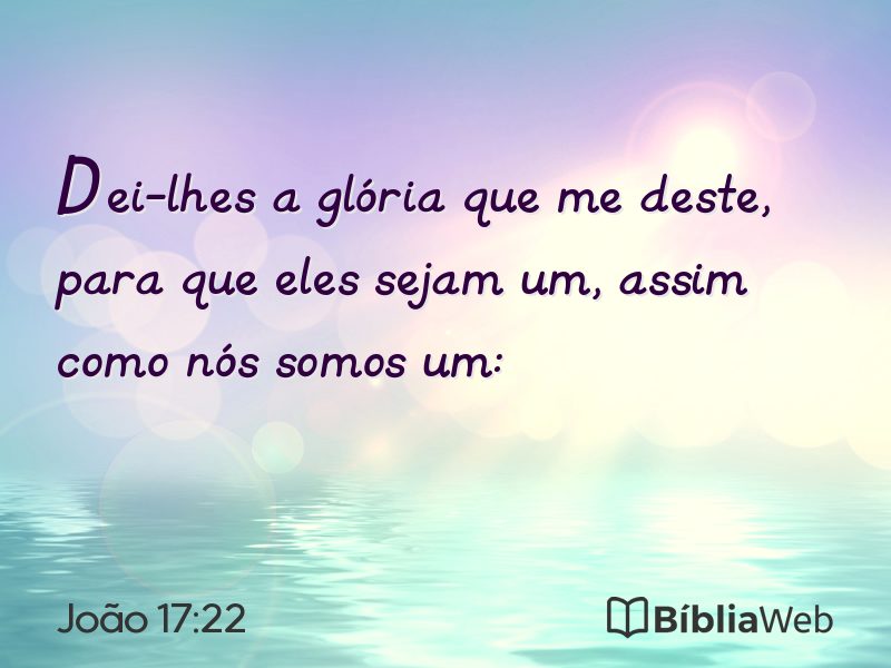 João 17:22 em imagem para compartilhar