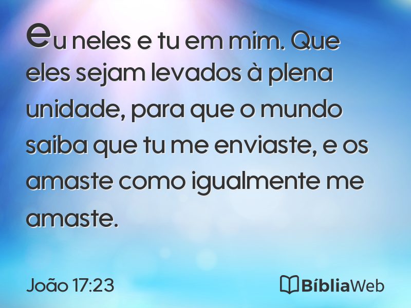 João 17:23 em imagem para compartilhar