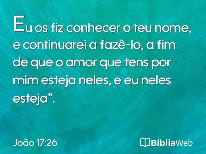 João 17:26 em imagem para compartilhar