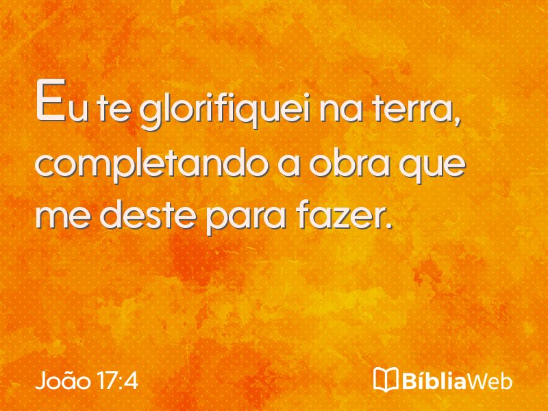 João 17:4 em imagem para compartilhar
