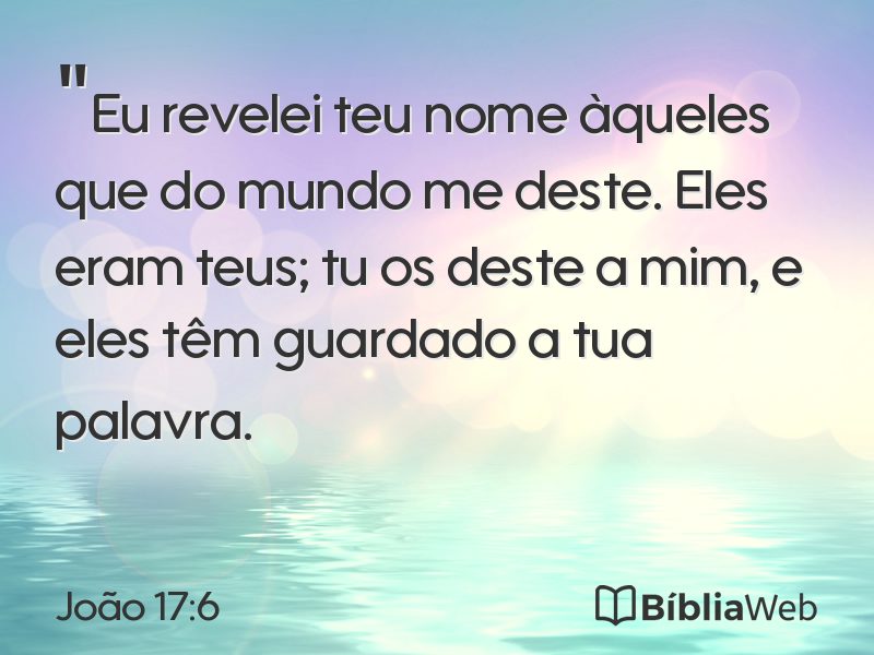 João 17:6 em imagem para compartilhar