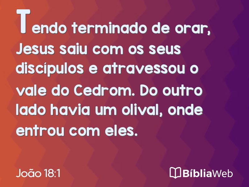 João 18:1 em imagem para compartilhar
