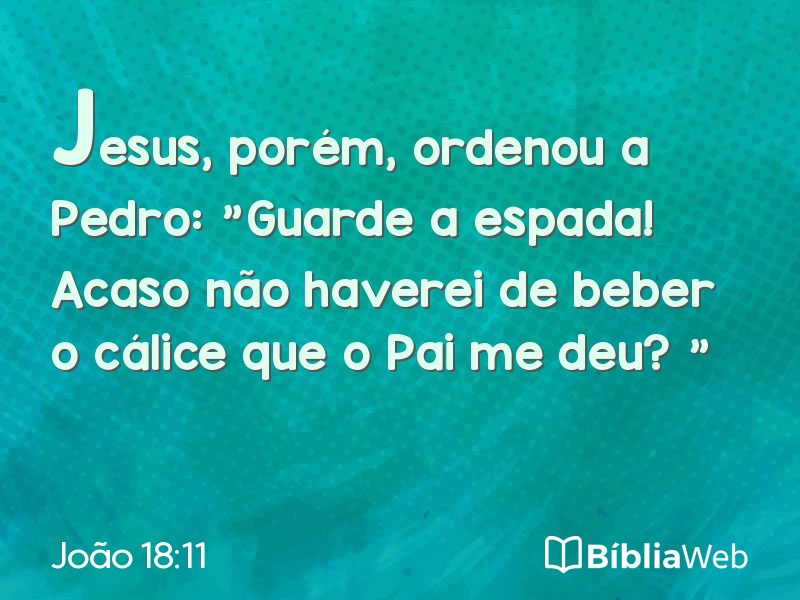 João 18:11 em imagem para compartilhar