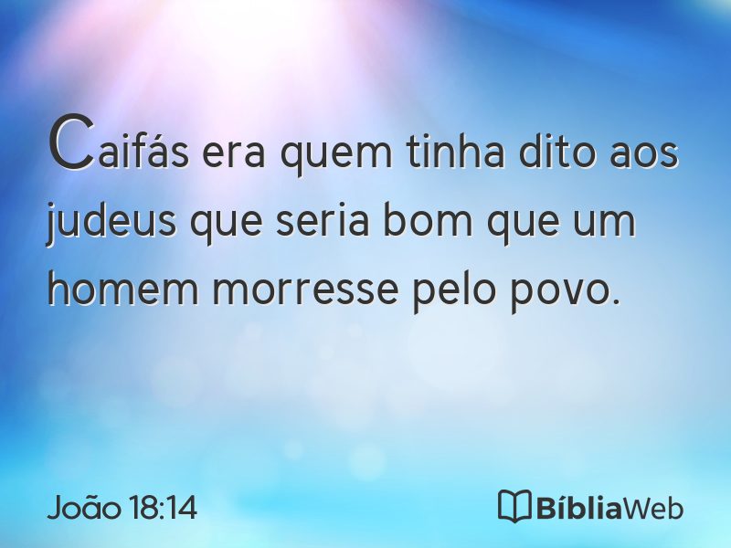 João 18:14 em imagem para compartilhar