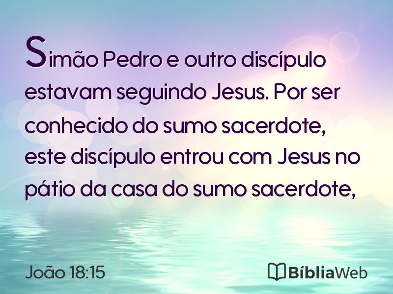 João 18:15 em imagem para compartilhar