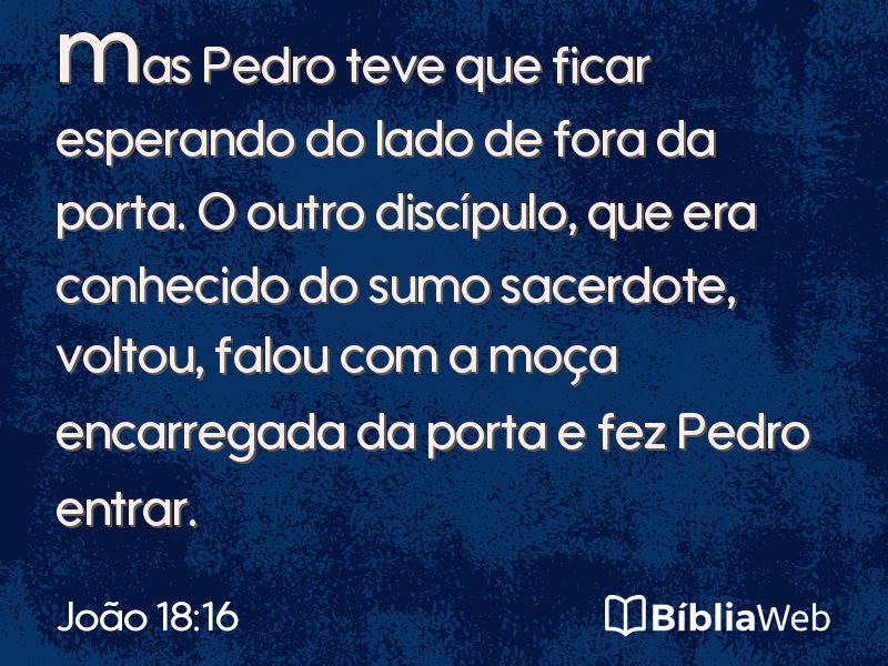 João 18:16 em imagem para compartilhar
