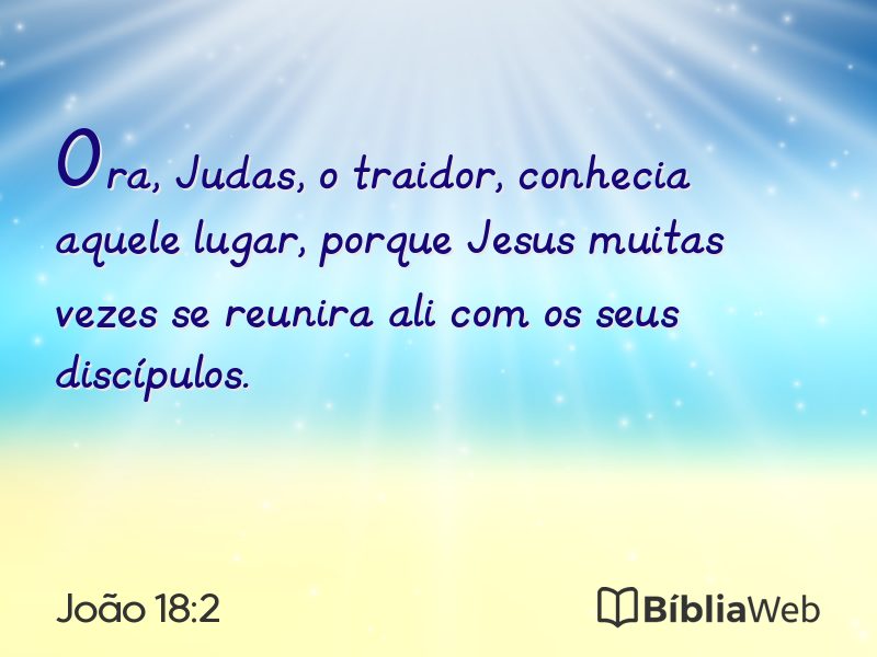João 18:2 em imagem para compartilhar