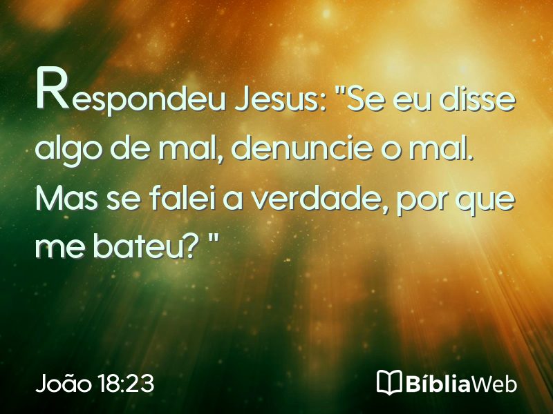 João 18:23 em imagem para compartilhar