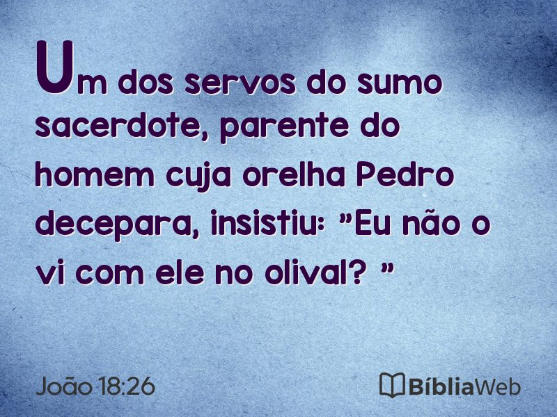 João 18:26 em imagem para compartilhar