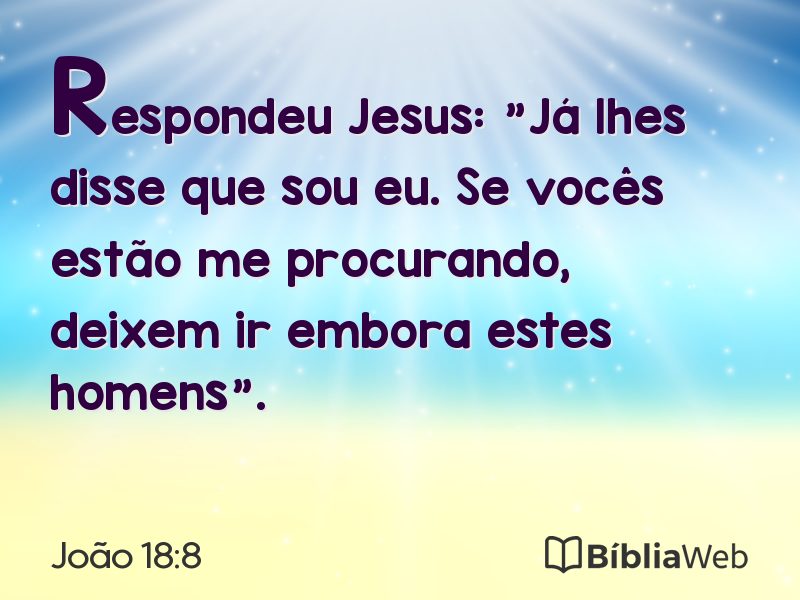 João 18:8 em imagem para compartilhar