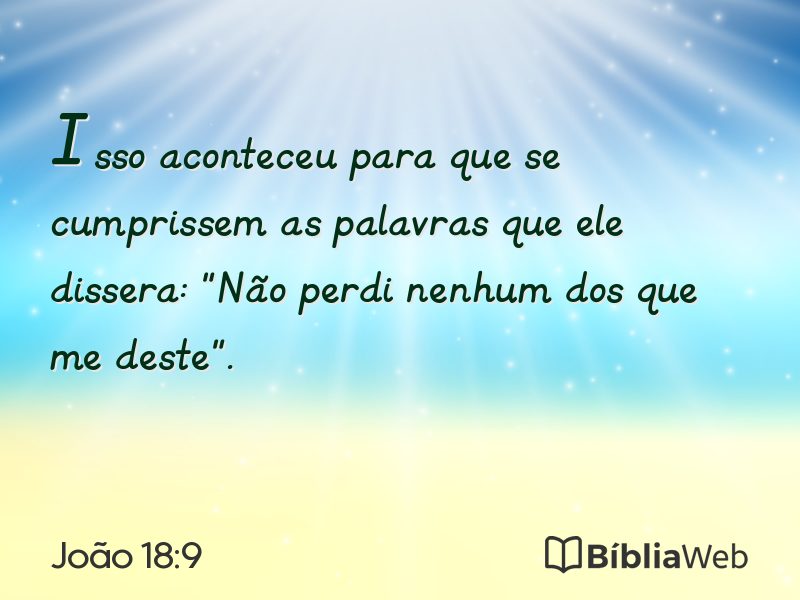 João 18:9 em imagem para compartilhar