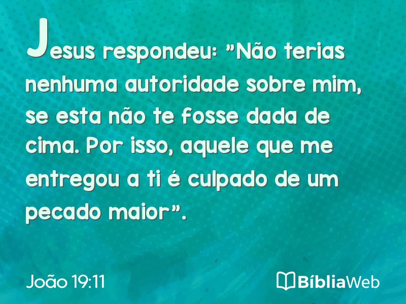 João 19:11 em imagem para compartilhar