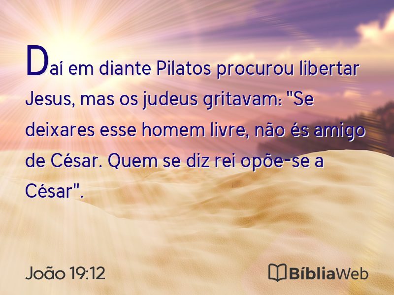 João 19:12 em imagem para compartilhar