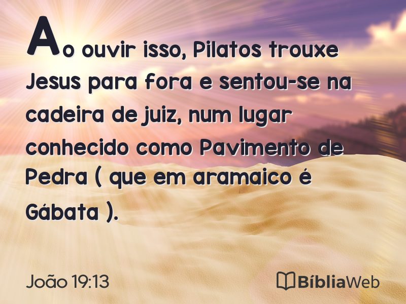 João 19:13 em imagem para compartilhar