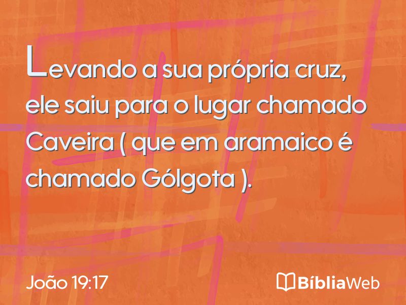 João 19:17 em imagem para compartilhar