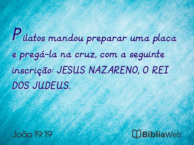 João 19:19 em imagem para compartilhar