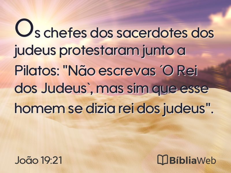 João 19:21 em imagem para compartilhar