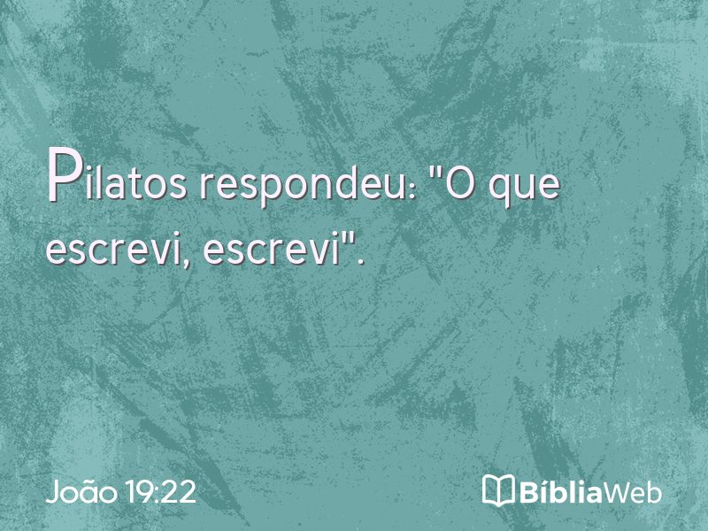 João 19:22 em imagem para compartilhar
