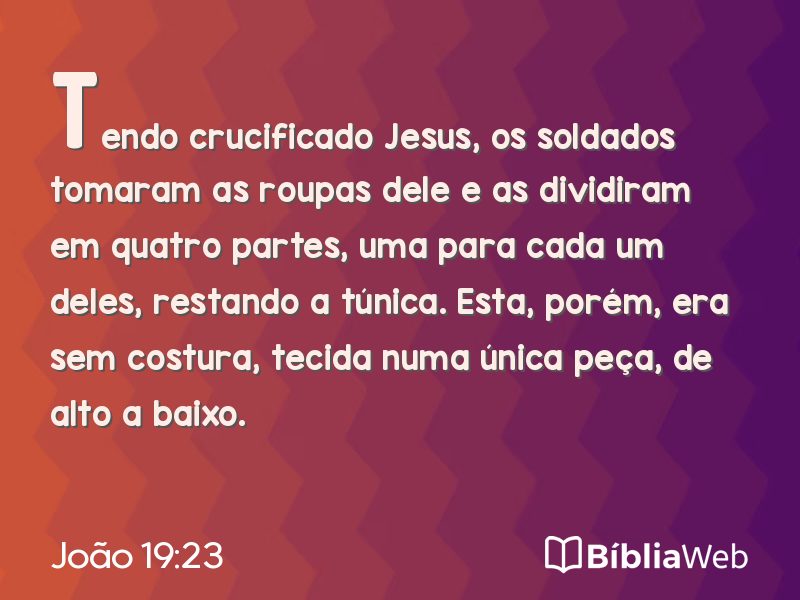 João 19:23 em imagem para compartilhar
