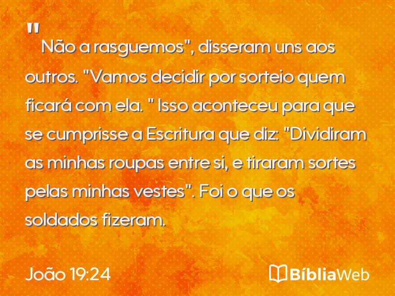 João 19:24 em imagem para compartilhar