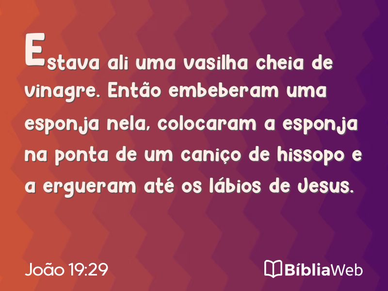 João 19:29 em imagem para compartilhar