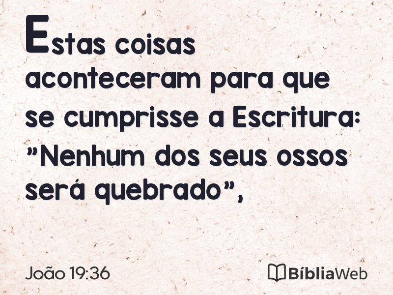 João 19:36 em imagem para compartilhar