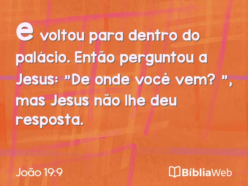 João 19:9 em imagem para compartilhar