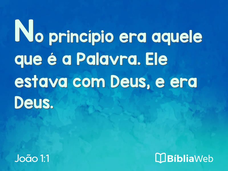 João 1:1 em imagem para compartilhar