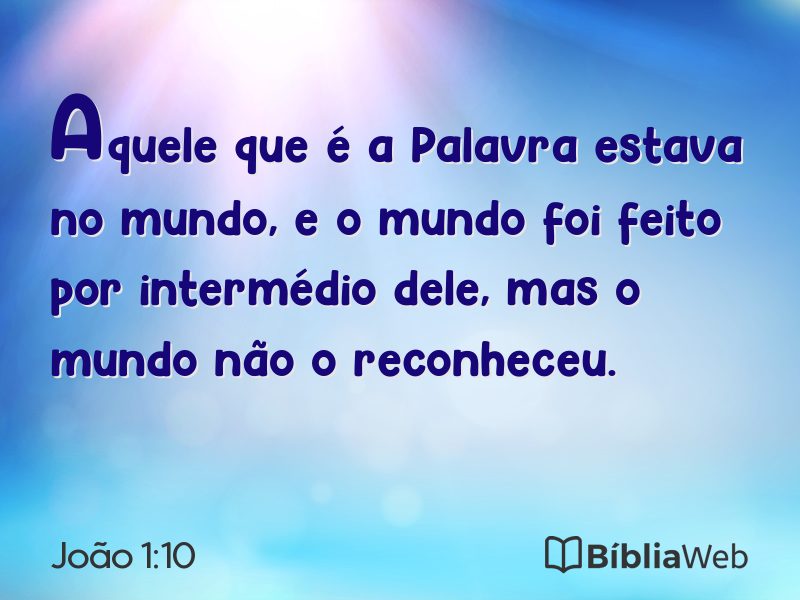 João 1:10 em imagem para compartilhar