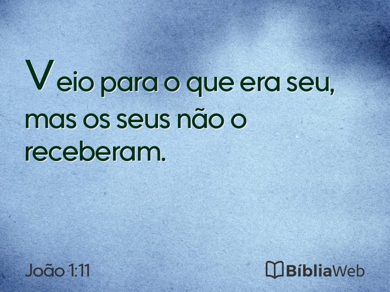 João 1:11 em imagem para compartilhar