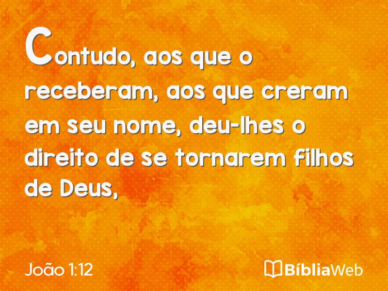 João 1:12 em imagem para compartilhar