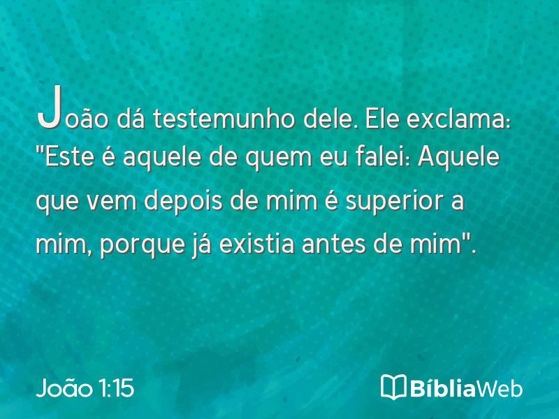 João 1:15 em imagem para compartilhar