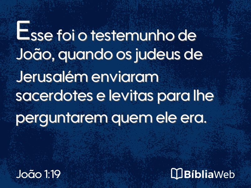 João 1:19 em imagem para compartilhar