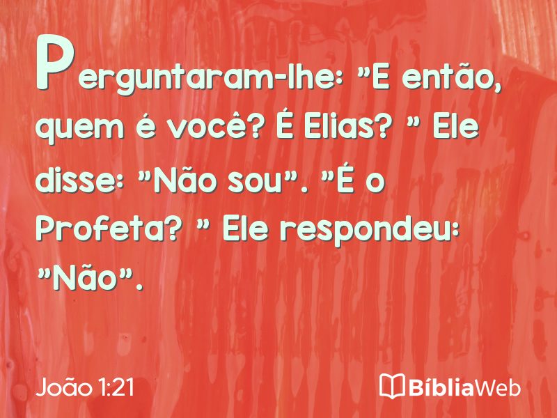 João 1:21 em imagem para compartilhar