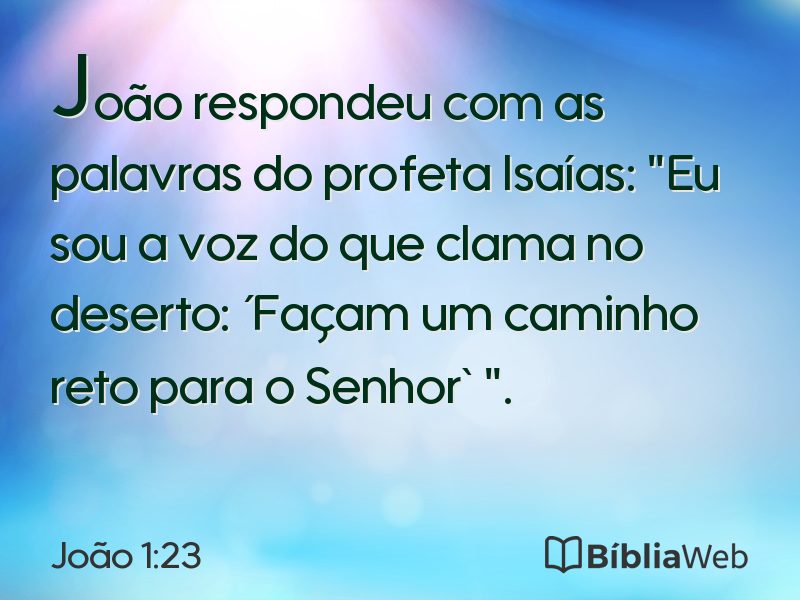 João 1:23 em imagem para compartilhar