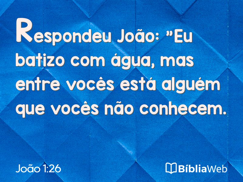 João 1:26 em imagem para compartilhar