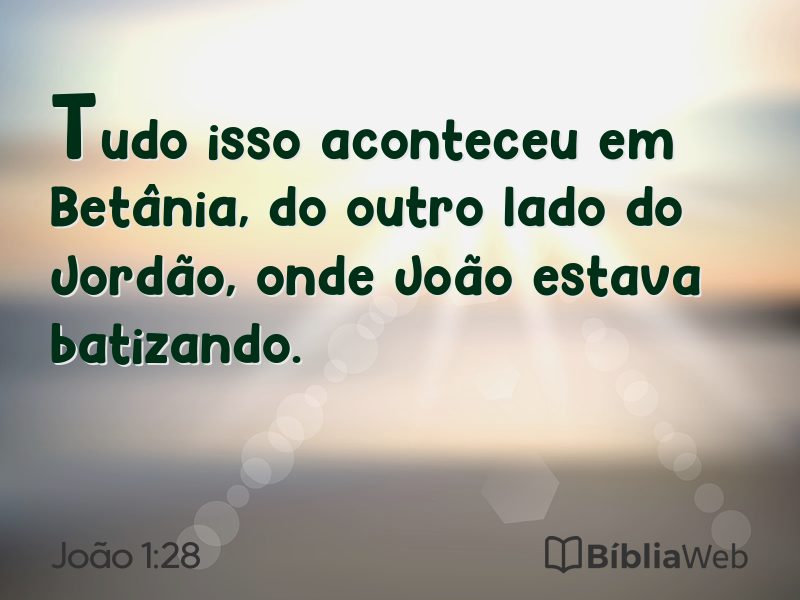 João 1:28 em imagem para compartilhar