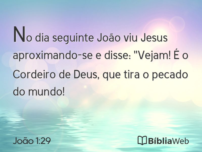 João 1:29 em imagem para compartilhar