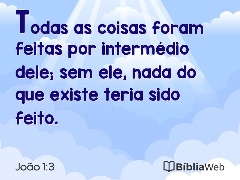 João 1:3 em imagem para compartilhar