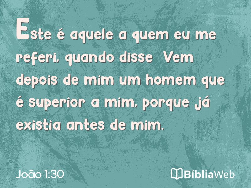 João 1:30 em imagem para compartilhar