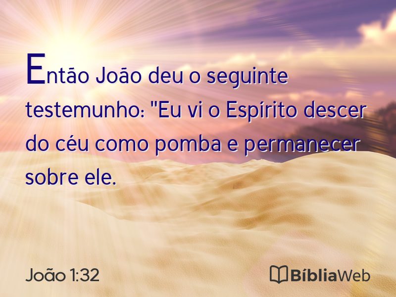 João 1:32 em imagem para compartilhar