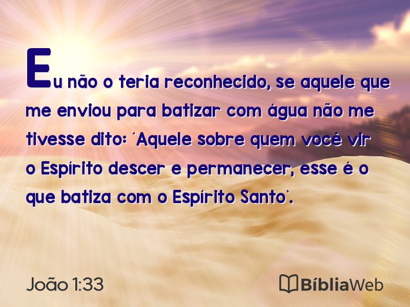 João 1:33 em imagem para compartilhar