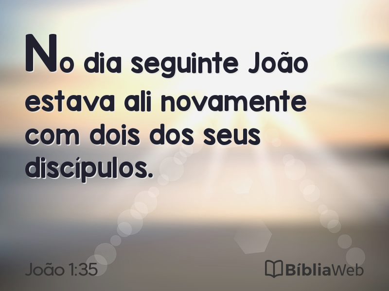 João 1:35 em imagem para compartilhar