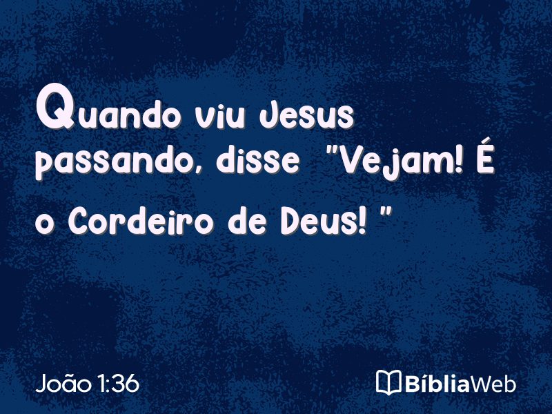 João 1:36 em imagem para compartilhar