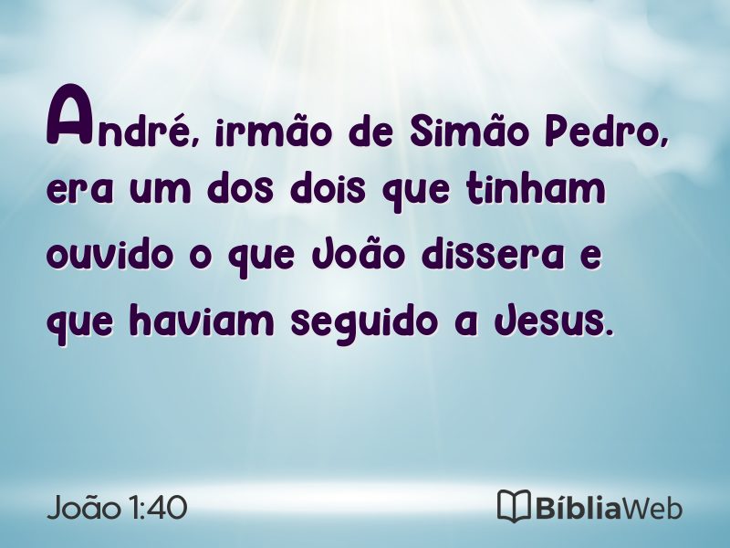 João 1:40 em imagem para compartilhar