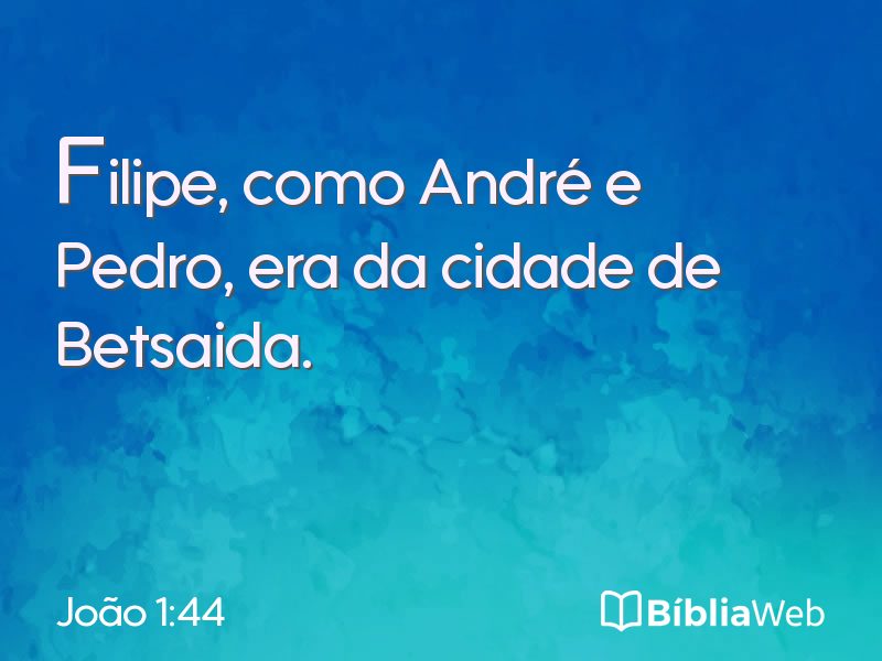 João 1:44 em imagem para compartilhar